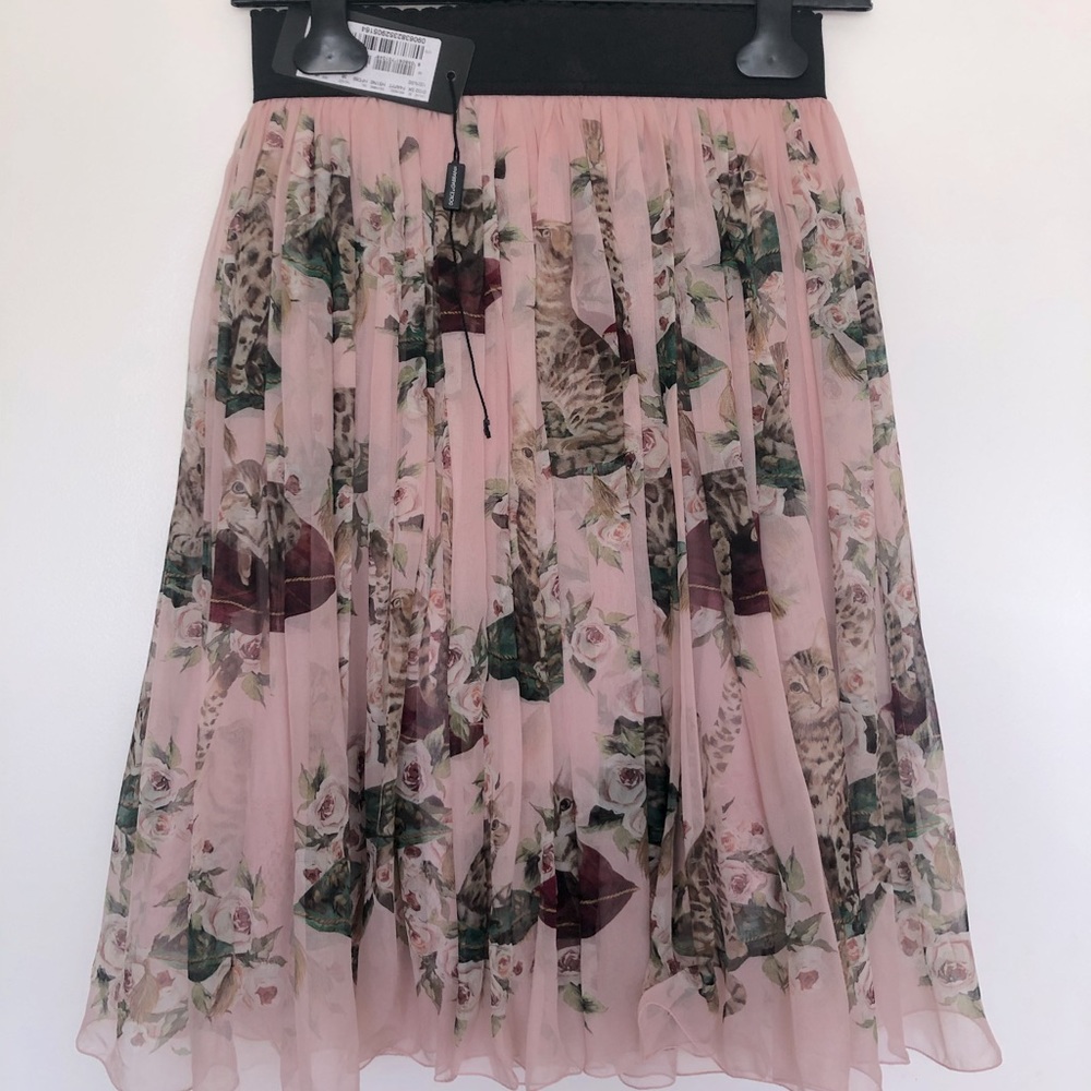 Auth silk skirt IT38 Dolce & Gabbana